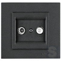 Розетка двойная TV (TV+SAT) концевая Arvia Electric KAREN Дымчатый (20 04 2000 290)